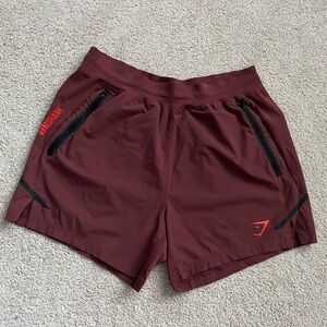 Gymshark Men's Maroon Shorts.  Mens XL 5” Inseam